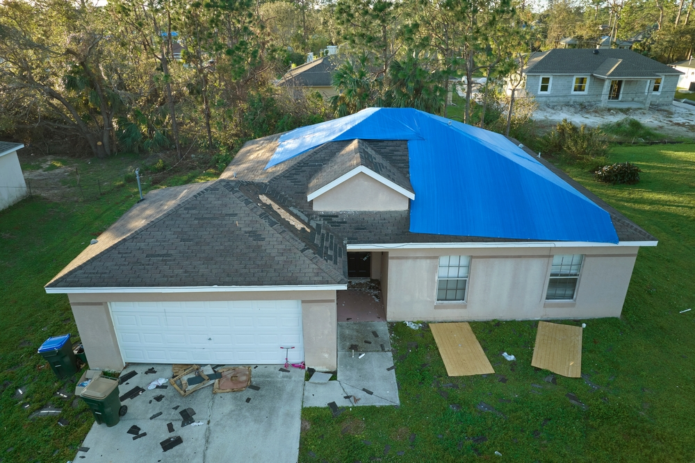 Emergency temporary roof framing